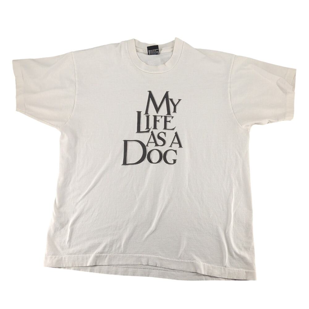 Vintage 80s My Life As A Dog Skouras Pictures Movie Promo T Shirt Men's XL